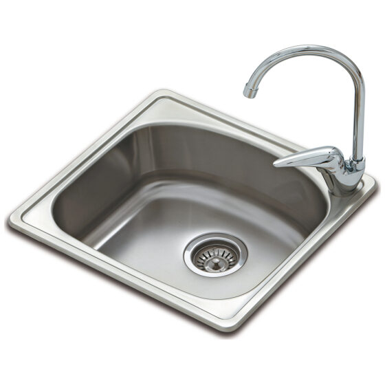 ΝΕΡΟΧΥΤΗΣ ΑΝΟΞΕΙΔΩΤΟΣ 1 ΓΟΥΡΝΑ 495x450x180mm GEMAN