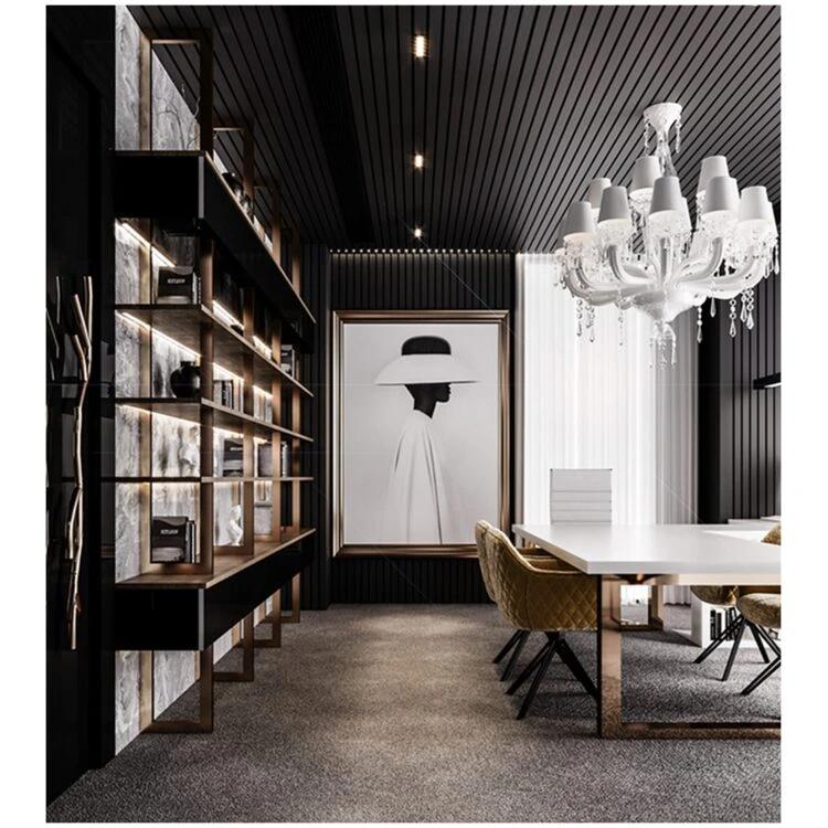 Wood Look Μαύρο Πάνελ Τοίχου PS-Premium Ποιότητα