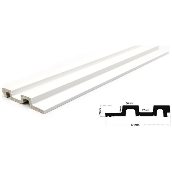 PS PANEL ΜΕ 3D ΠΗΧΑΚΙΑ 01 RESIDENCE 21/122 mm WHITE