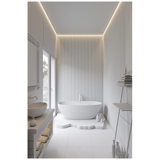 PS PANEL ΜΕ 3D ΠΗΧΑΚΙΑ 01 RESIDENCE 21/122 mm WHITE