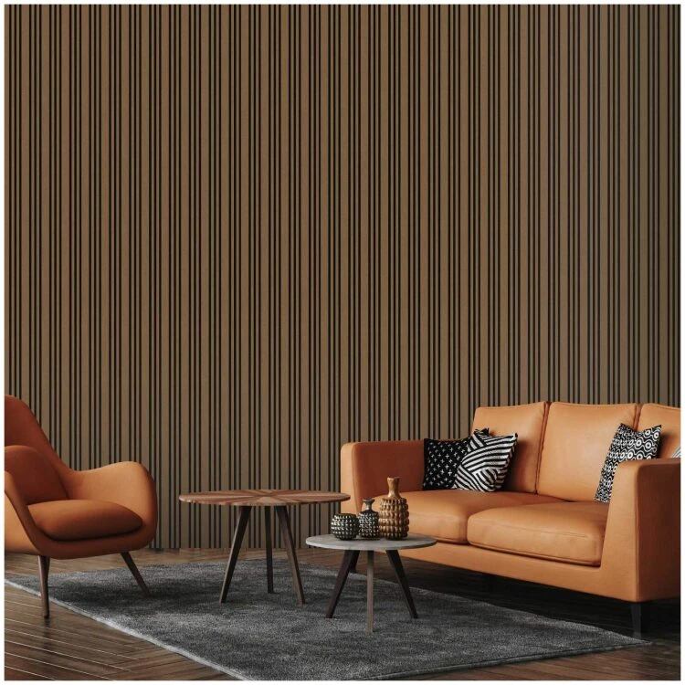 PS Wood Grain Black Background Panel Wall, PS Wall Decoration Panel Home-Premium Quality