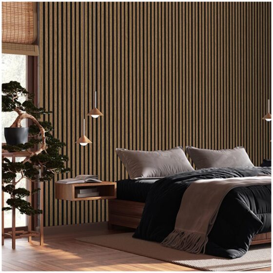 Wood Look Brown Μαύρο Πάνελ Τοίχου, Πάνελ Διακόσμησης Σπιτιού Τοίχου PS-Premium Ποιότητα