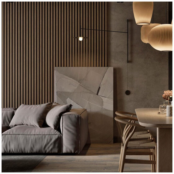 Wood Look Brown Μαύρο Πάνελ Τοίχου, Πάνελ Διακόσμησης Σπιτιού Τοίχου PS-Premium Ποιότητα