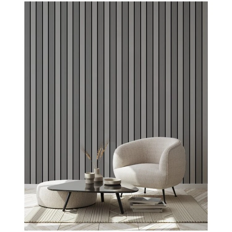 Ανοιχτό Γκρι Μαύρο Πάνελ Τοίχου, Πάνελ Διακόσμησης Σπιτιού Τοίχου PS-Premium Ποιότητα