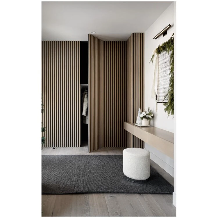 Κομψό εσωτερικό ανοιχτό καφέ μαύρο πάνελ τοίχου, πάνελ διακόσμησης σπιτιού τοίχου PS, επένδυση τοίχου υψηλής ποιότητας