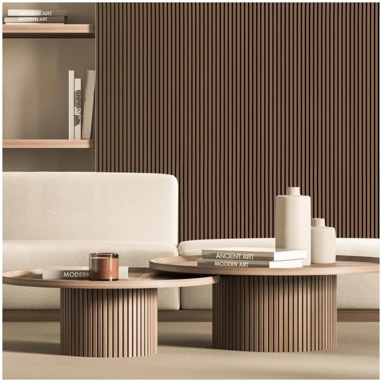 Πάνελ τοίχου με υφή καφέ ξύλου, Πάνελ διακόσμησης σπιτιού τοίχου PS-Premium Ποιότητα