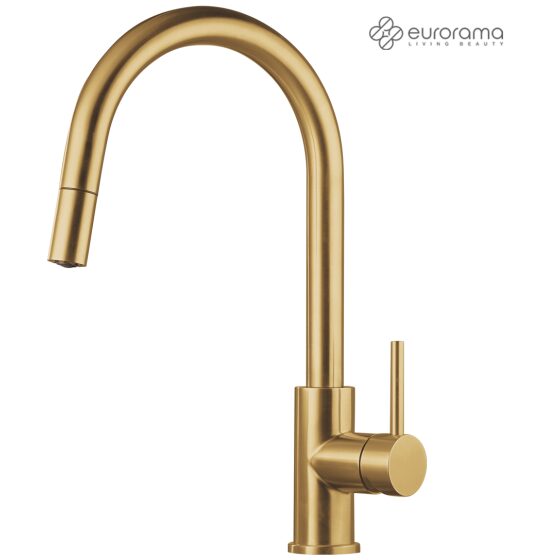 Μπαταρία Νεροχύτη Κουζίνας Eurorama Inox PVD Brushed Gold