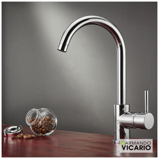 Μπαταρία Νεροχύτη Κουζίνας Fluo Chrome
