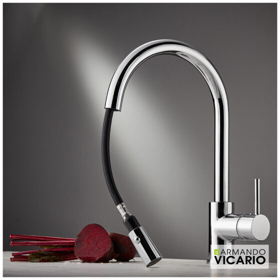 Μπαταρία Νεροχύτη Κουζίνας Fluo Chrome