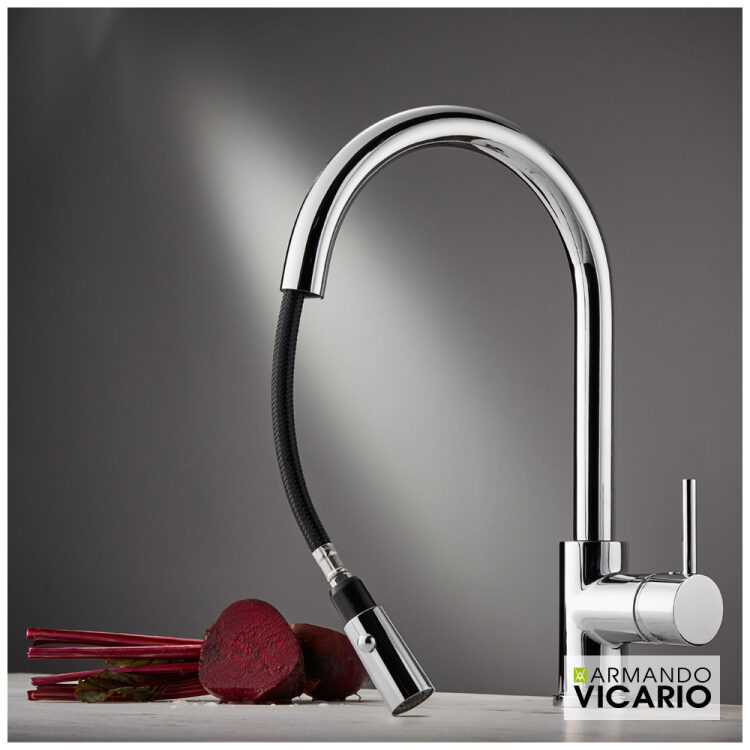 Μπαταρία Νεροχύτη Κουζίνας Fluo Chrome
