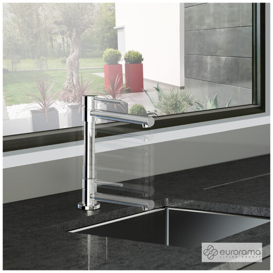 Μπαταρία Νεροχύτη Κουζίνας Tonda Βυθιζόμενη Eurorama Chrome