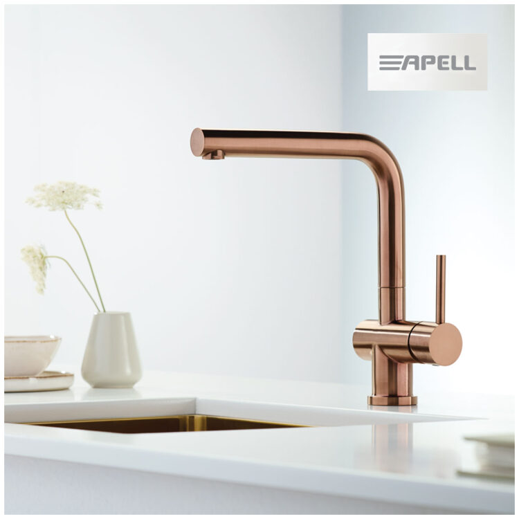 Μπαταρία Νεροχύτη Κουζίνας Αpell Inox PVD Copper (rame)