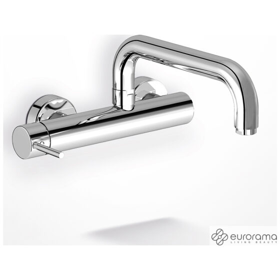 Μπαταρία Νεροχύτη Κουζίνας Τοίχου Tonda Eurorama Chrome