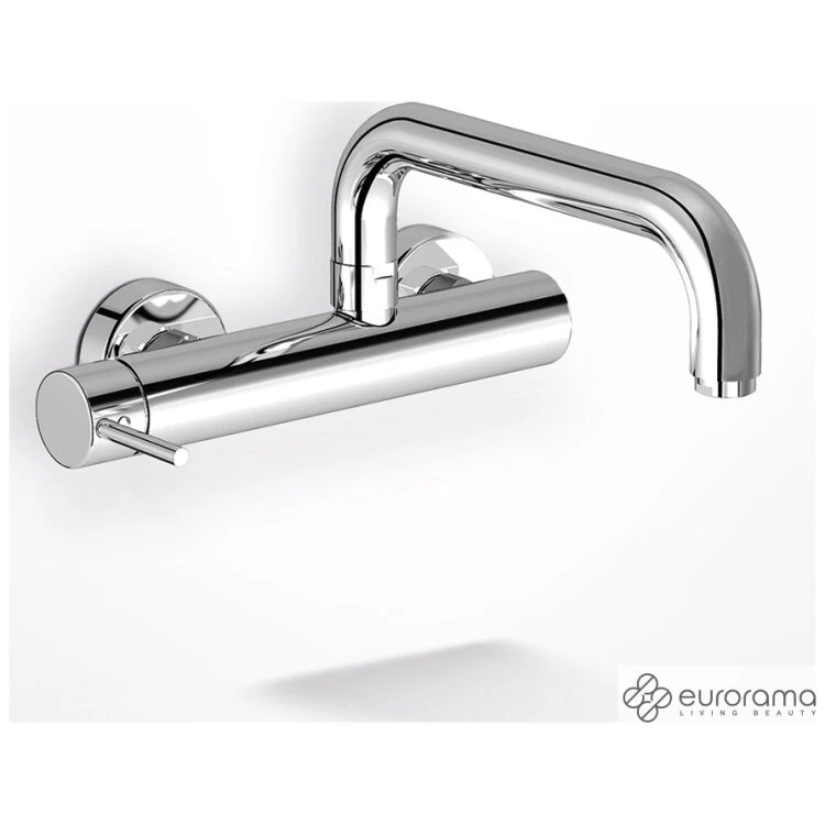 Μπαταρία Νεροχύτη Κουζίνας Τοίχου Tonda Eurorama Chrome