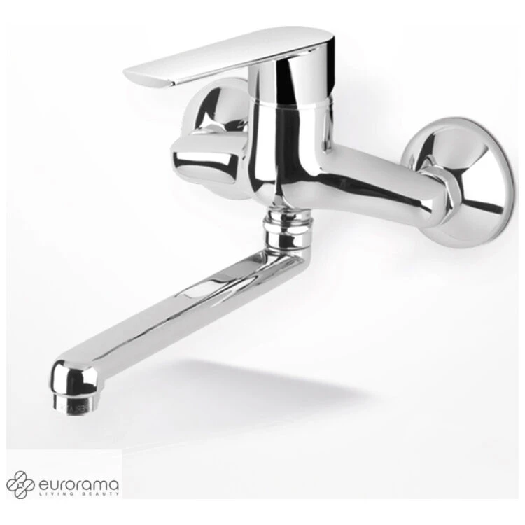 Μπαταρία Νεροχύτη Κουζίνας Τοίχου Viva Eurorama Chrome