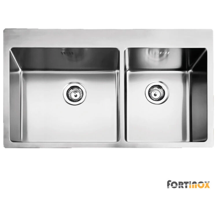 Νεροχύτης Κουζίνας Ανοξείδωτος Squadro 86x50,5 Fortinox Inox Λείο