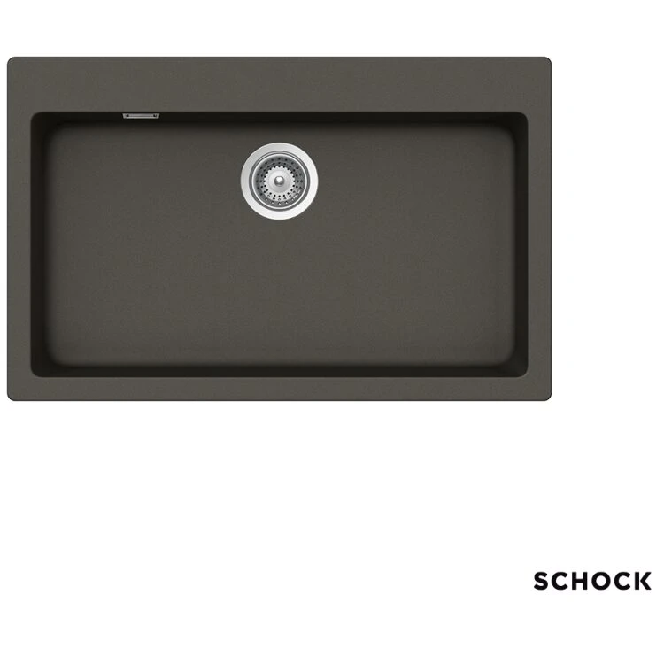 Νεροχύτης Κουζίνας Γρανίτη Manhattan 79x50 Schock Cristalite Asphalt Granite