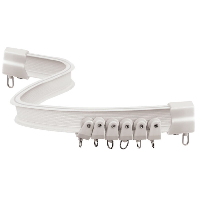 σιδηροδρομος κουρτινας ευκαμπτος αλουμινιου