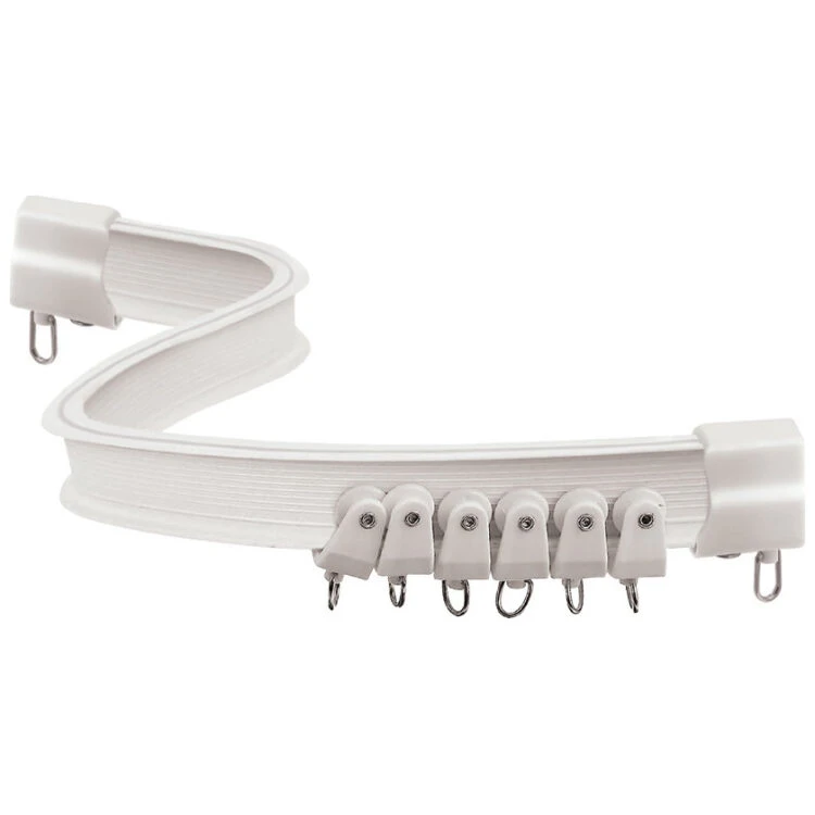 σιδηροδρομος κουρτινας ευκαμπτος αλουμινιου